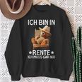 Ich Bin In Rente Ich Muss Gar Nix Bär Pensioner Sweatshirt Geschenke für alte Frauen