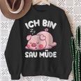 Ich Bin Sau Müde Schwin Sleep Sweatshirt Geschenke für alte Frauen