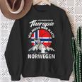 Ich Brauche Keine Therapie Ich Muss Nur Nach Norwege Sweatshirt Geschenke für alte Frauen