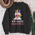 Ich Hasse Menschen Unicorn Sweatshirt Geschenke für alte Frauen