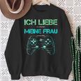 Ich Liebe Es Wenn Mich Meine Frau Zocken Lässt Gamer Sweatshirt Geschenke für alte Frauen