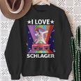 Ich Liebe Schlager Party Costume Folk Music I Love Schlager S Sweatshirt Geschenke für alte Frauen