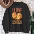 'Ich Liebe Schnitzel Für Wiener Schnitzelfresser' Sweatshirt Geschenke für alte Frauen