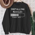 Installing Muscles Please Wait Fun Gym Workout Fitness Felpa Regalos para ancianas