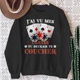J'aiu Mes Cartes Tu Devrais Te Coucher Poker Humour Jetons Sweater e Cadeaux pour les femmes âgées