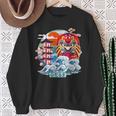 Japonés Daruma Gran Ola Kanagawa Japón Arteintage Camisa de entrenamiento Regalos para ancianas