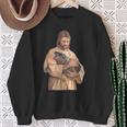 Jesus Loves Moo Deng Bouncy Pig Cute Baby Hippo Meme Sweatshirt Gifts for Old Women