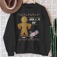 Jolly Af Gingerbread Man Body Builder Ugly Christmas Sweater Sweatshirt Gifts for Old Women