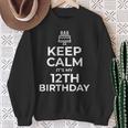 Keep Calm It's My Birthday 12° 12 Anni Regalo Per Bambini Felpa Regalos para ancianas
