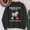 Kuh Ruft An Ich Muss Gehen Sweatshirt Geschenke für alte Frauen