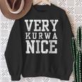 Very Kurwa Nice Poland Polska Polskieery Nice Sweatshirt Geschenke für alte Frauen