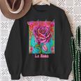 La Rosa The Rose Mexican Bingo Card In A Traditional Game Sweatshirt Gifts for Old Women