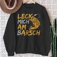 Leck Mich Doch Am Barsch Fischer Angler Sayings Father's Day Sweatshirt Geschenke für alte Frauen