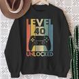 Level 40 Unlocked ideo Gamer 40Th Birthday Felpa Regalos para ancianas