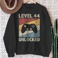 Level 44 Unlocked Video Gamer 44Th Birthday Vintage Sweatshirt Gifts for Old Women