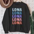 Lustiges Geschenk Name Lona Personalisierteorname Sweatshirt Geschenke für alte Frauen