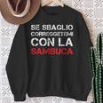 Magliette Uomo Alcol Manica Corta Se Sbaglio Sambuca Felpa Regalos para ancianas