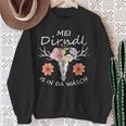 Mei Dirndl Is In Da Wäsch Stag Antlers Oktoberfest Sweatshirt Geschenke für alte Frauen