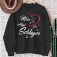 Mein Herz Schlag Für Schlager Musik Schlagfan Sweatshirt Geschenke für alte Frauen