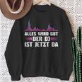 Music Mixer Der Discjockey Ist Jetzt Da Sweatshirt Geschenke für alte Frauen