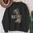 Nativi Americani Indiani Simboli Cherokeeintage Cool America Con Collo A Felpa Regalos para ancianas