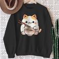 Neko Cat Ramen Anime Kawaii Sweatshirt Gifts for Old Women