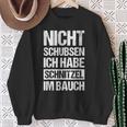 Nicht Schubsen Schnitzel Im Bauch Sweatshirt Geschenke für alte Frauen