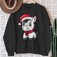 Niedlicher Weihnachtspferd-Comic Sweatshirt Geschenke für alte Frauen