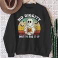 No Diggity Bout To Bag It Up Cute Ghost Halloween Sweatshirt Gifts for Old Women