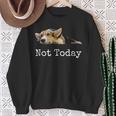 Non Oggi Adorabile Cucciolo Amante Dei Cani Corgi Felpa Regalos para ancianas
