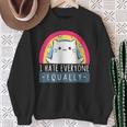 Odio Tutti Ugualmente Arcobaleno Gatto Felpa Regalos para ancianas