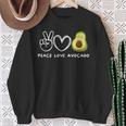 Peace Love Avocado Retro Avocado Lover Fruit Lover Sweatshirt Geschenke für alte Frauen