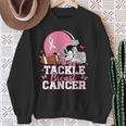 Pink Out Tackle Breast Cancer Awareness American Football Sweatshirt Gifts for Old Women