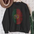 Portugal Flag Fingerprint Sweatshirt Geschenke für alte Frauen