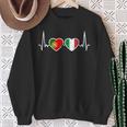 Portugal Italyintage Heartbeat Flag Portuguese Sweatshirt Geschenke für alte Frauen