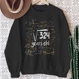 Radice Quadrata Di 324 Nerd 18 Anni 18 Compleanno Matematica Felpa Regalos para ancianas