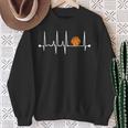 Regali Per L'allenatore Di Basket Basketball Heartbeat Felpa Regalos para ancianas