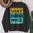 Retroery Kurwa Nice Poland Polska Sweatshirt Geschenke für alte Frauen