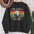 Retrointage Never Forget Pluto 1930 2006 Space Science Sweatshirt Geschenke für alte Frauen