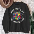 Rubik's Cube Solution Nerd Genie Sweatshirt Geschenke für alte Frauen