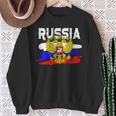 Russland Russia Russische Flagge Mit Adler Wappen Sweatshirt Geschenke für alte Frauen