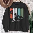 Santa Cruz Ca Retro Palm Tree Sweatshirt Geschenke für alte Frauen