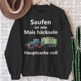 Saufen Ist Wie Mais Häckeln Hauptsachetoll Sweatshirt Geschenke für alte Frauen