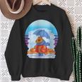 Scoiattolo Cappotto Rosso Sciarpa Blu Ombrello Blu Foglie Felpa Regalos para ancianas