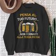 Scritte Divertenti Birra Pensa Al Tuo Futuro Frasi Alcol Felpa Regalos para ancianas
