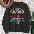 Sie Ist Schwanger Und Heiratet Wir Feiern Hen Party S Sweatshirt Geschenke für alte Frauen