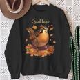 Simpatico Con Quaglia E Scritta Love Autumn Birdwatching Felpa Regalos para ancianas