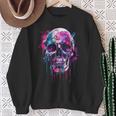 Skeleton Skull Biker Rocker Skull Punk Rock Sweatshirt Geschenke für alte Frauen