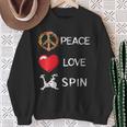 Spinning Class Allenamento Amore Pace Spin Ciclismo Fitness Palestra Con Collo A Felpa Regalos para ancianas