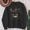 Steampunk Cat Sweatshirt Geschenke für alte Frauen